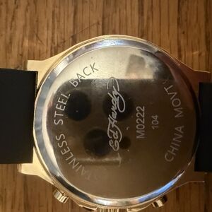 Ed Hardy Gold and Black Men's Watch